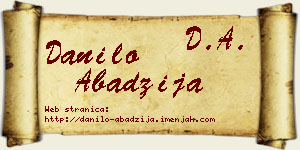Danilo Abadžija vizit kartica